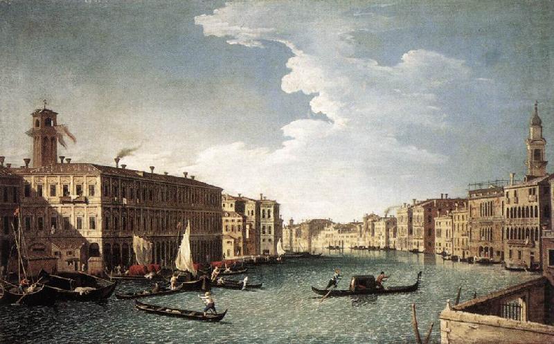 CANAL, Bernardo The Grand Canal with the Fabbriche Nuove at Rialto china oil painting image